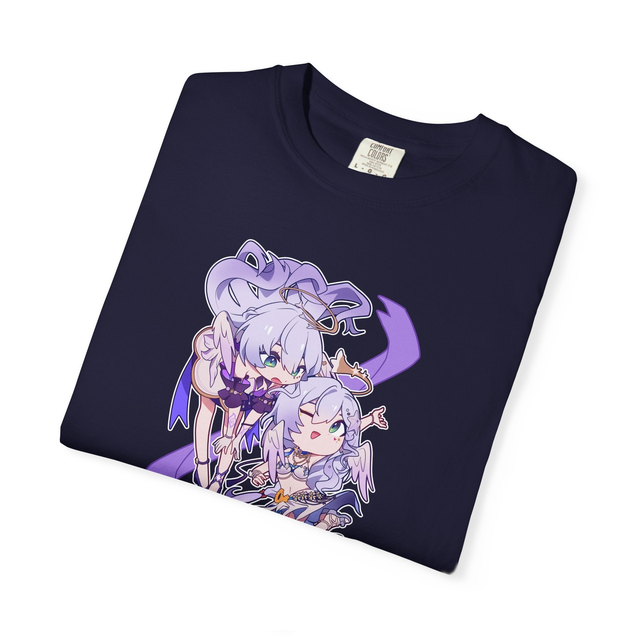 Maglietta Honkai Star Rail Robin — Maglietta Anime Chibi Viola