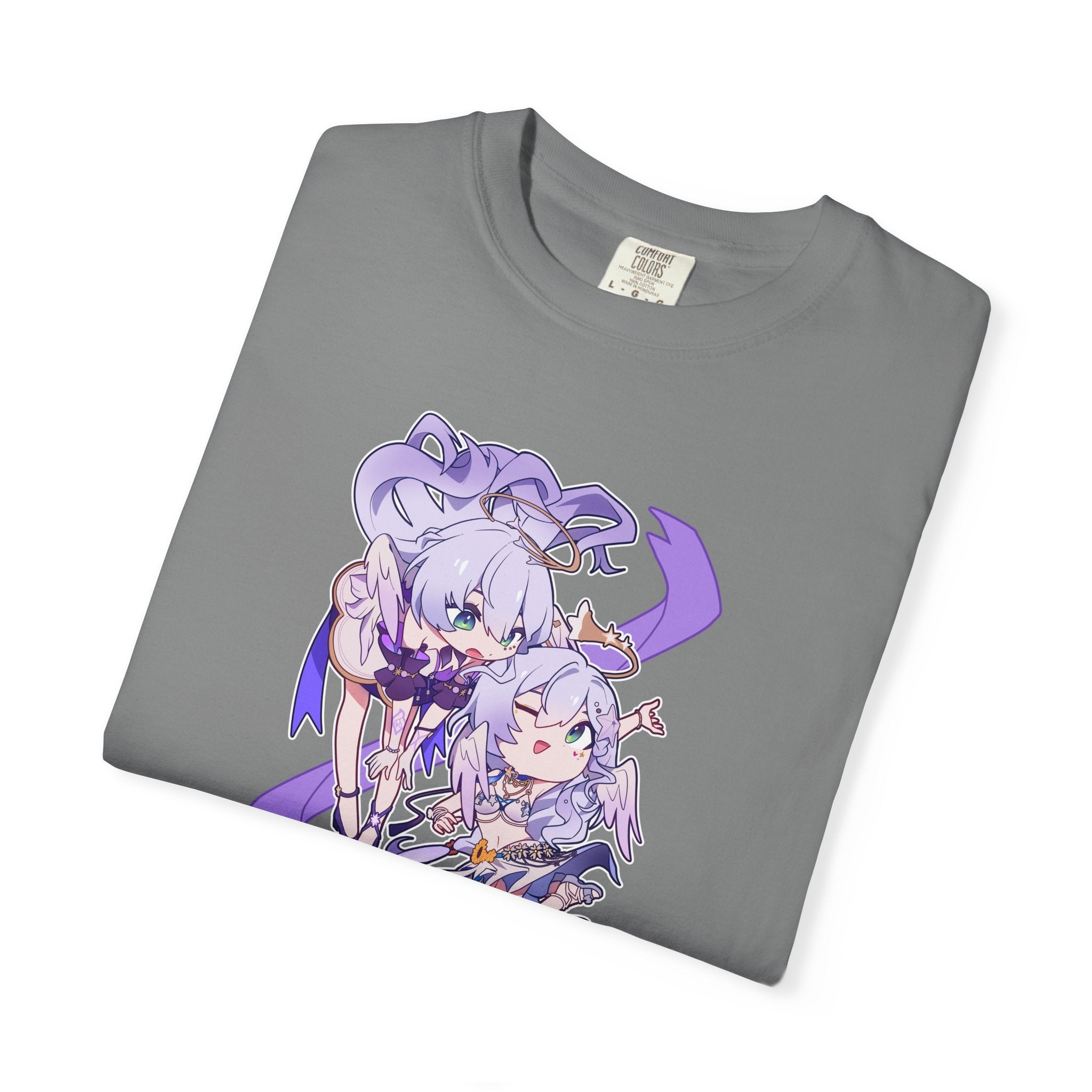 Maglietta Honkai Star Rail Robin — Maglietta Anime Chibi Viola