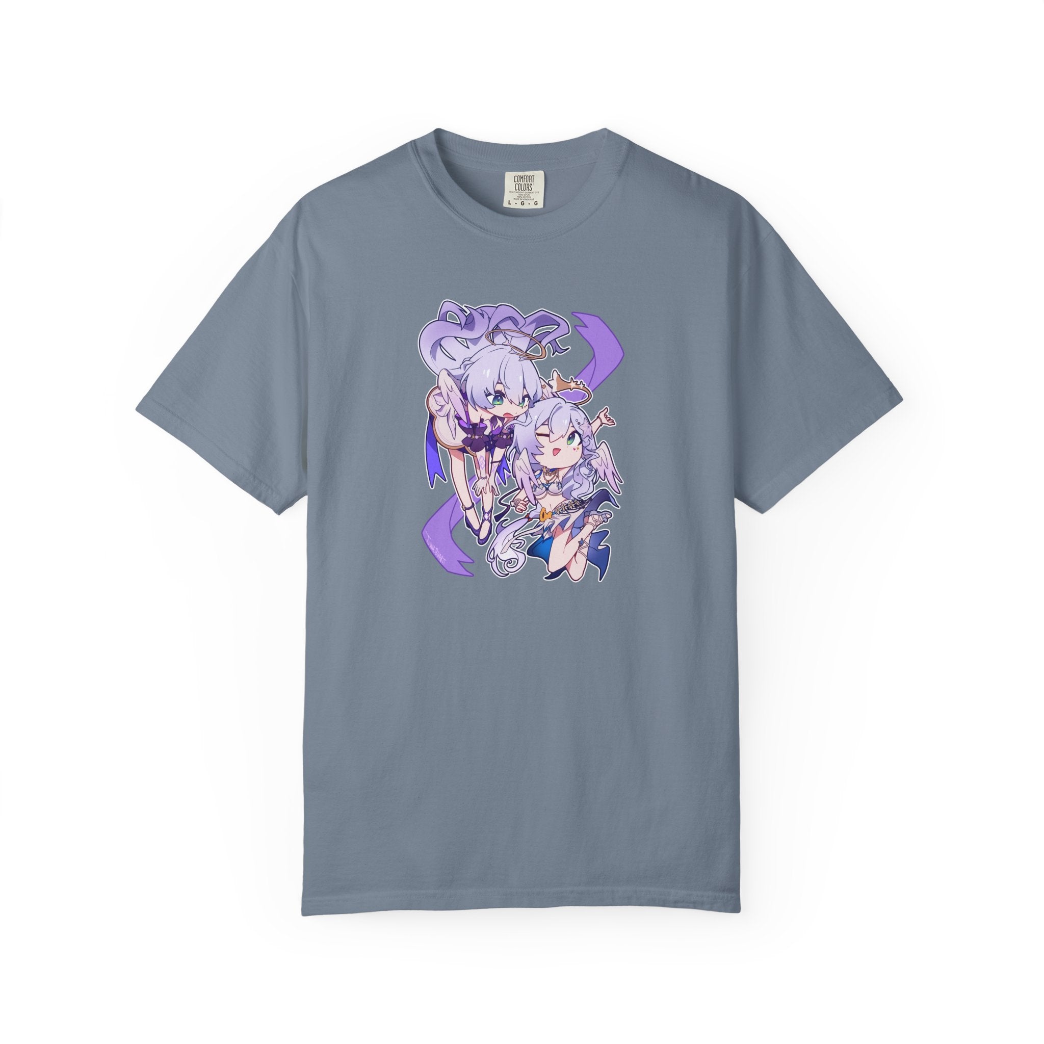 Maglietta Honkai Star Rail Robin — Maglietta Anime Chibi Viola