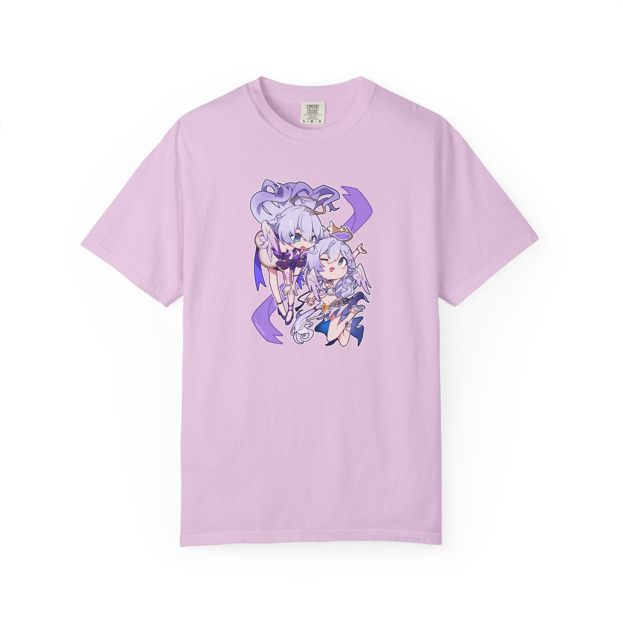 Maglietta Honkai Star Rail Robin — Maglietta Anime Chibi Viola