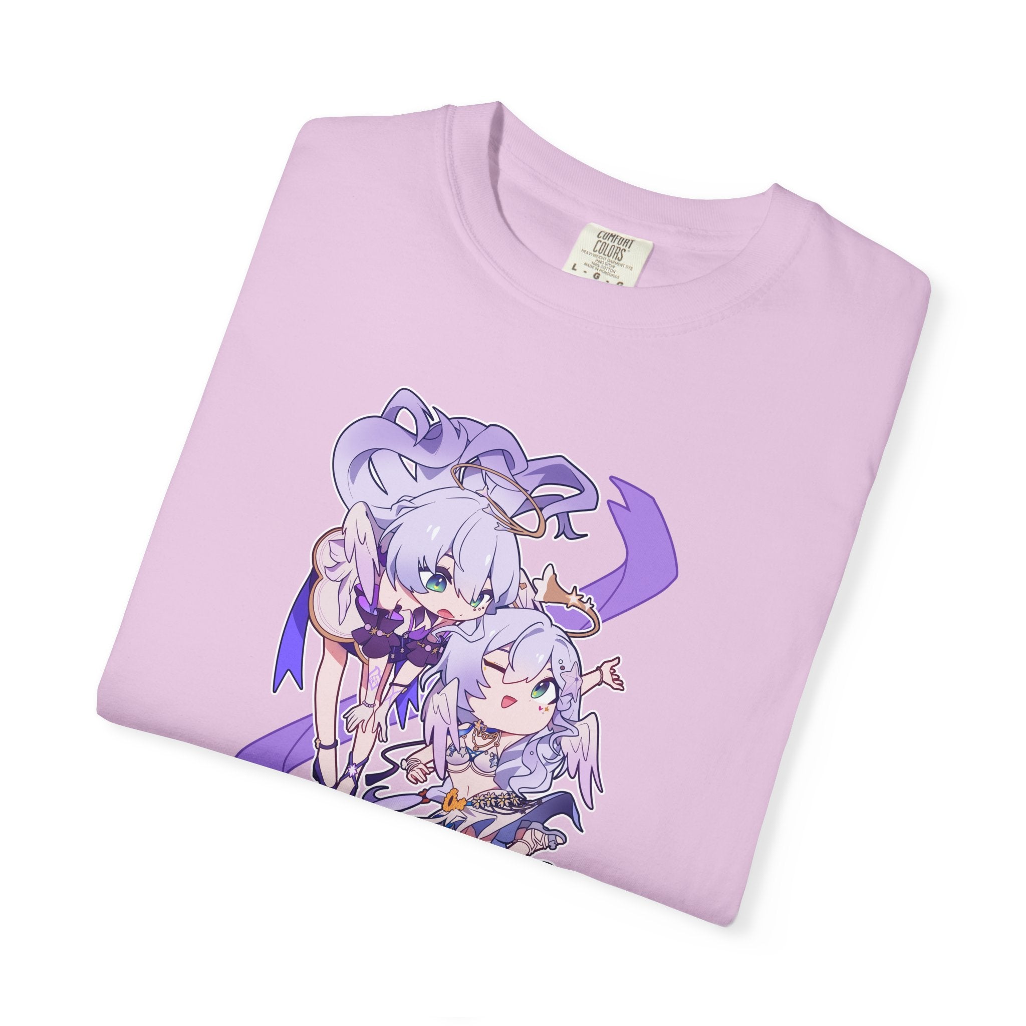 Maglietta Honkai Star Rail Robin — Maglietta Anime Chibi Viola