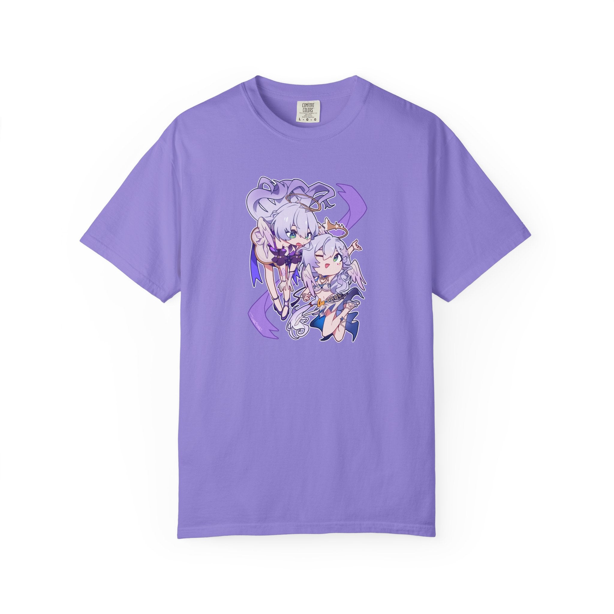 Maglietta Honkai Star Rail Robin — Maglietta Anime Chibi Viola