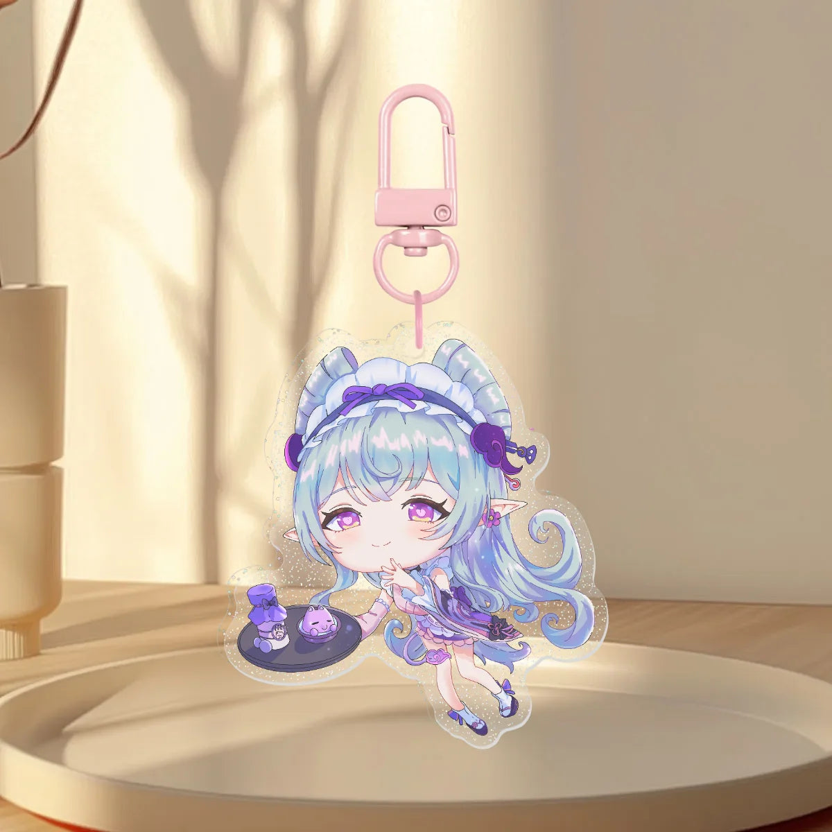 Yumemizuki Mizuki clear glitter keychain