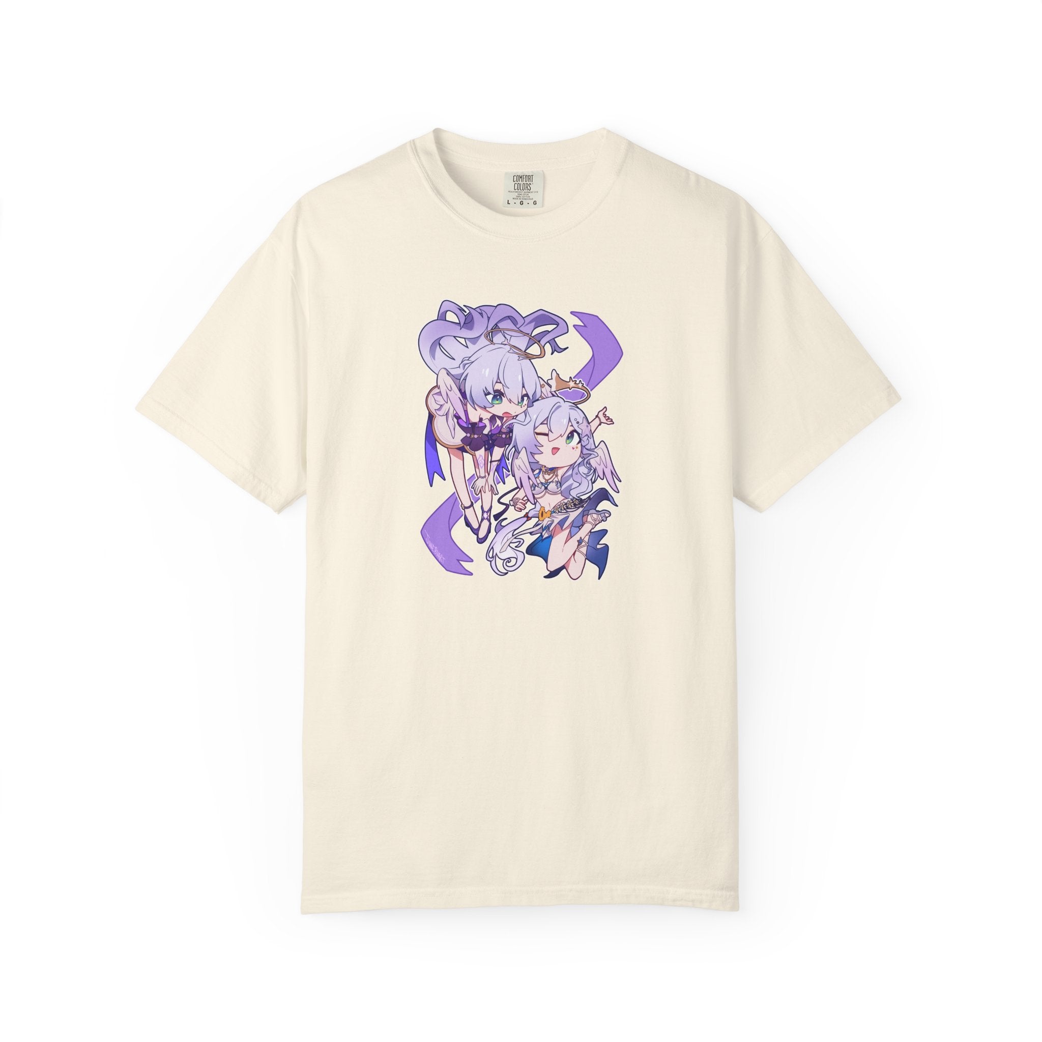 Maglietta Honkai Star Rail Robin — Maglietta Anime Chibi Viola