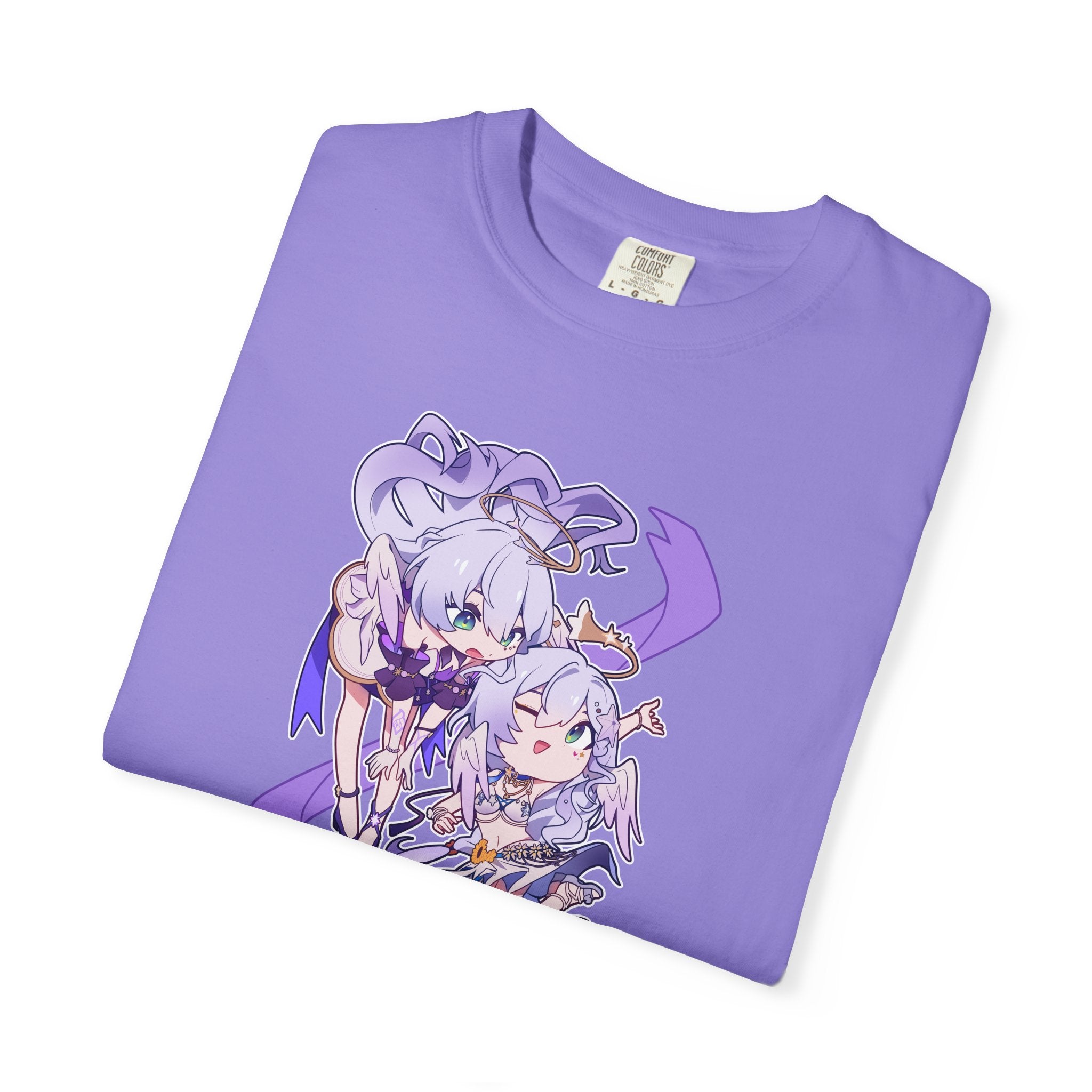 Maglietta Honkai Star Rail Robin — Maglietta Anime Chibi Viola