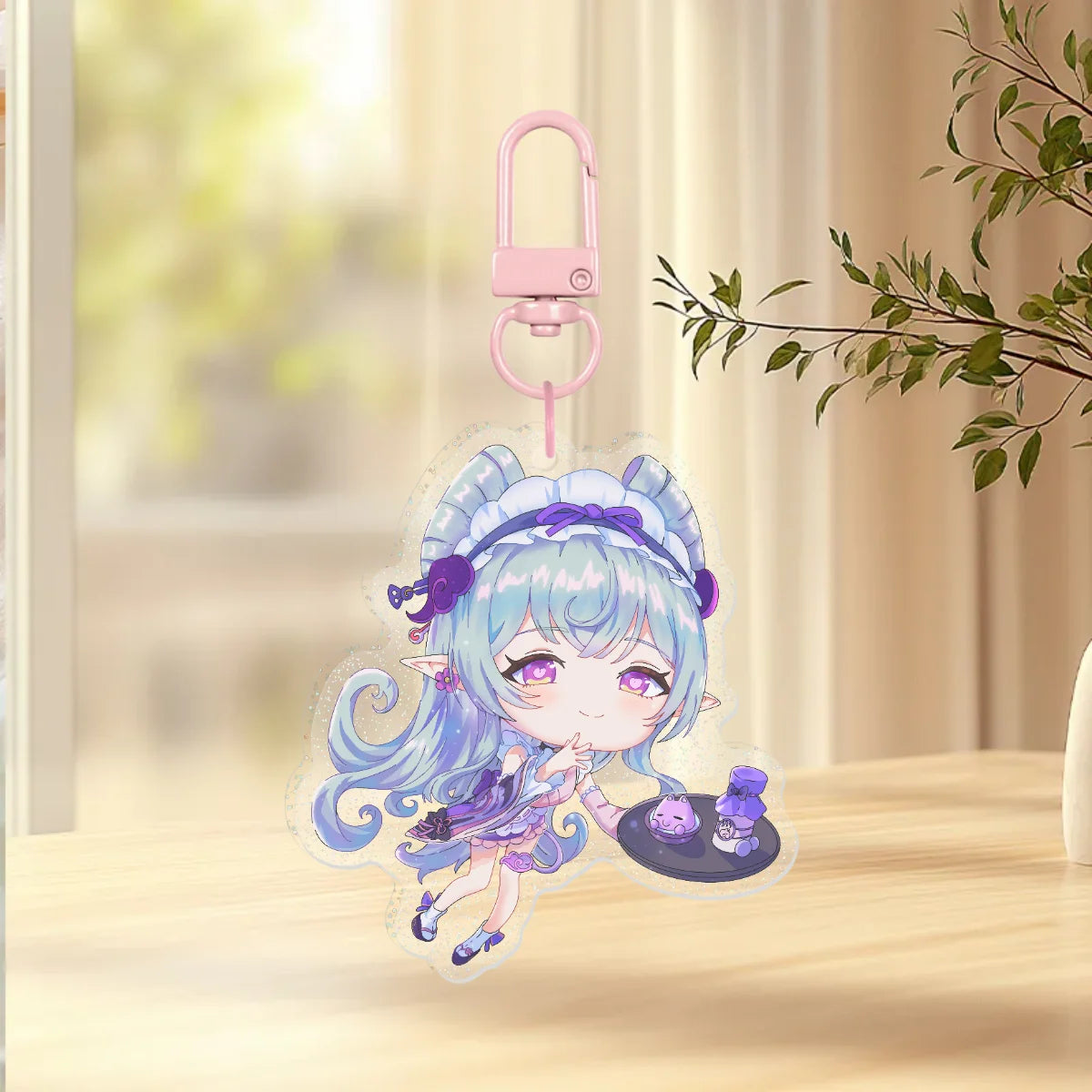 Yumemizuki Mizuki clear glitter keychain