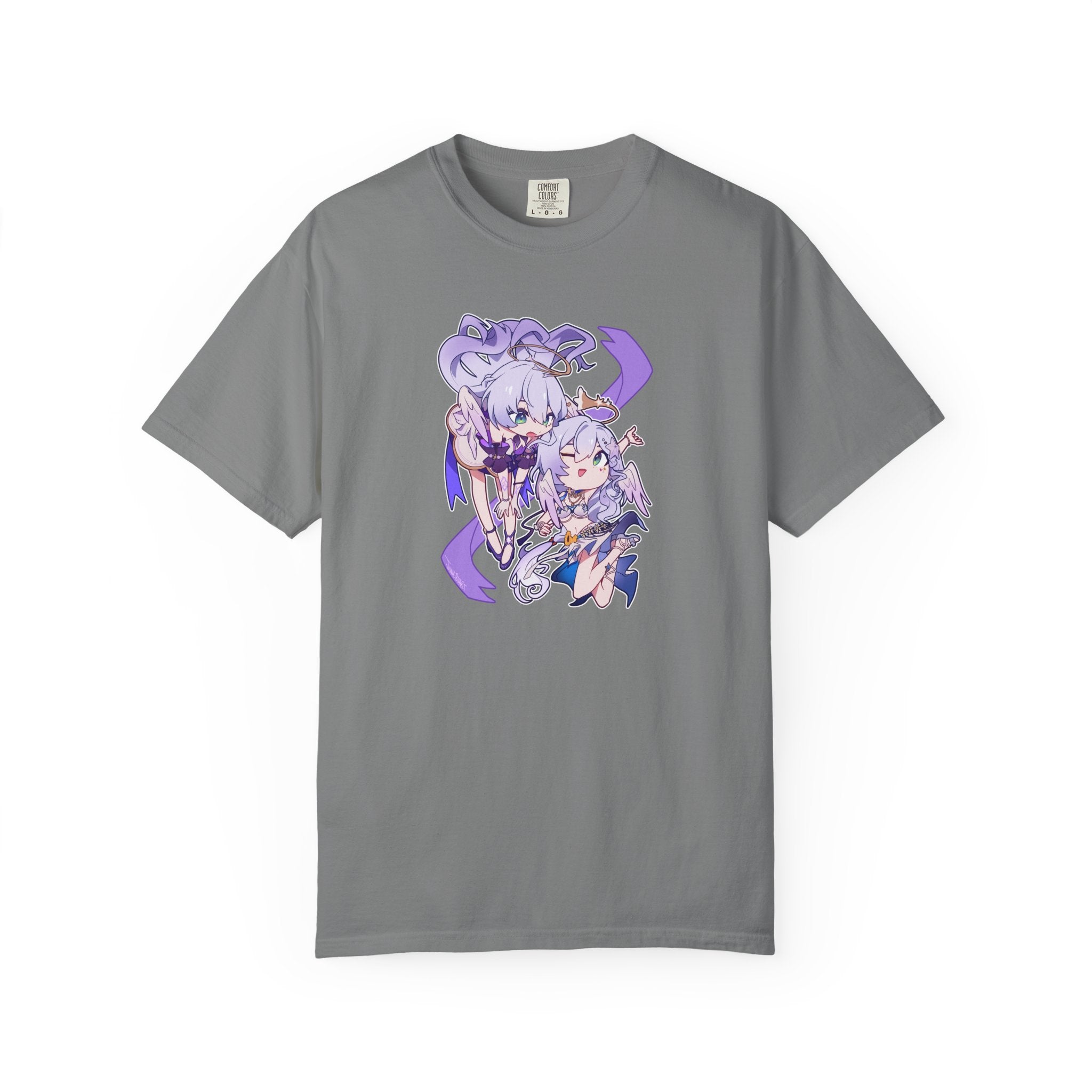 Maglietta Honkai Star Rail Robin — Maglietta Anime Chibi Viola