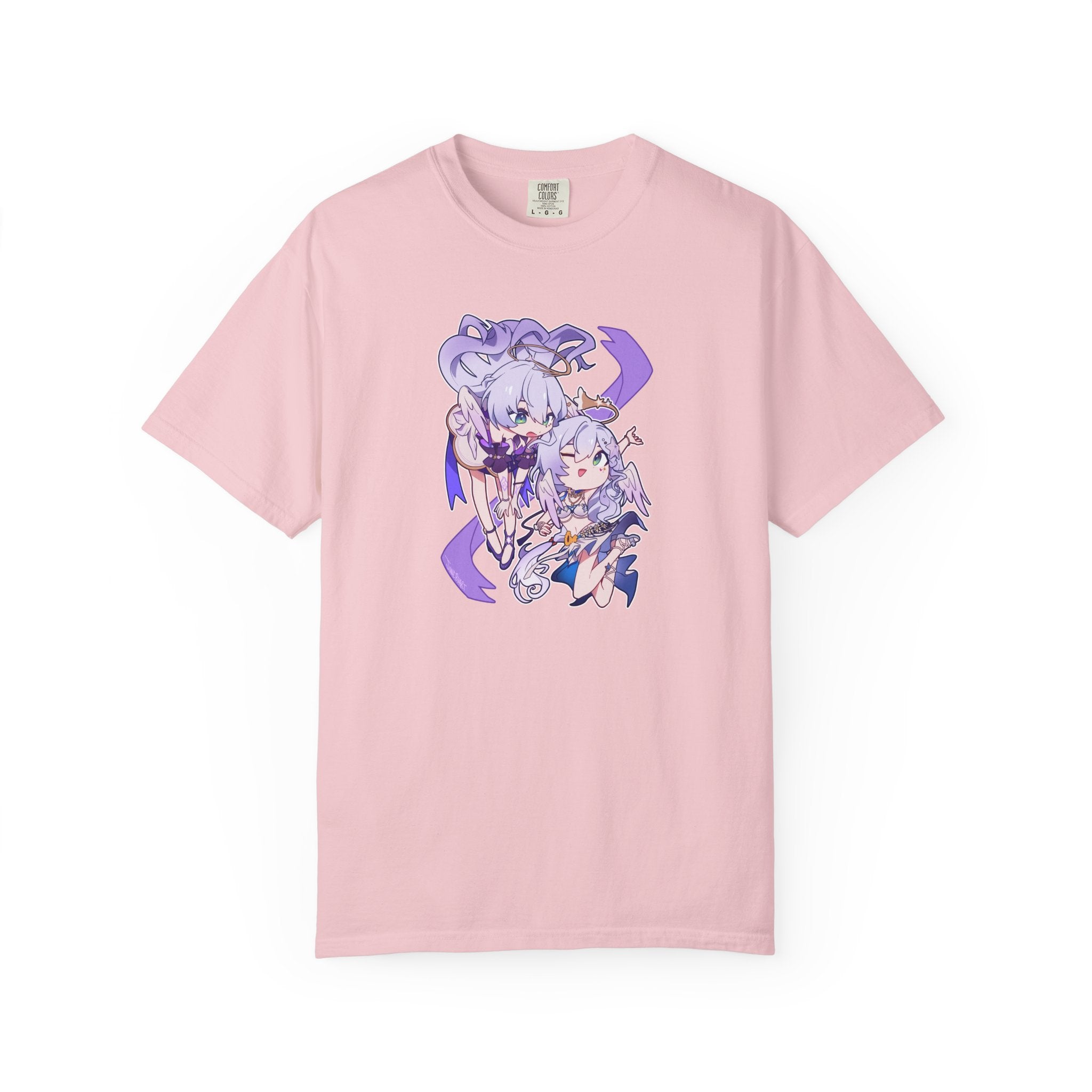 Maglietta Honkai Star Rail Robin — Maglietta Anime Chibi Viola
