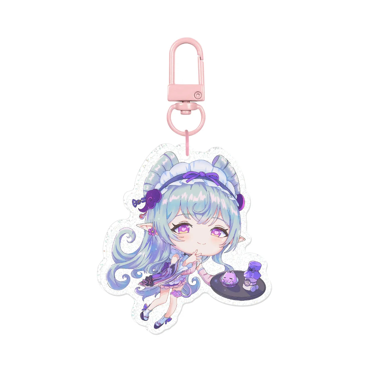 Yumemizuki Mizuki clear glitter keychain