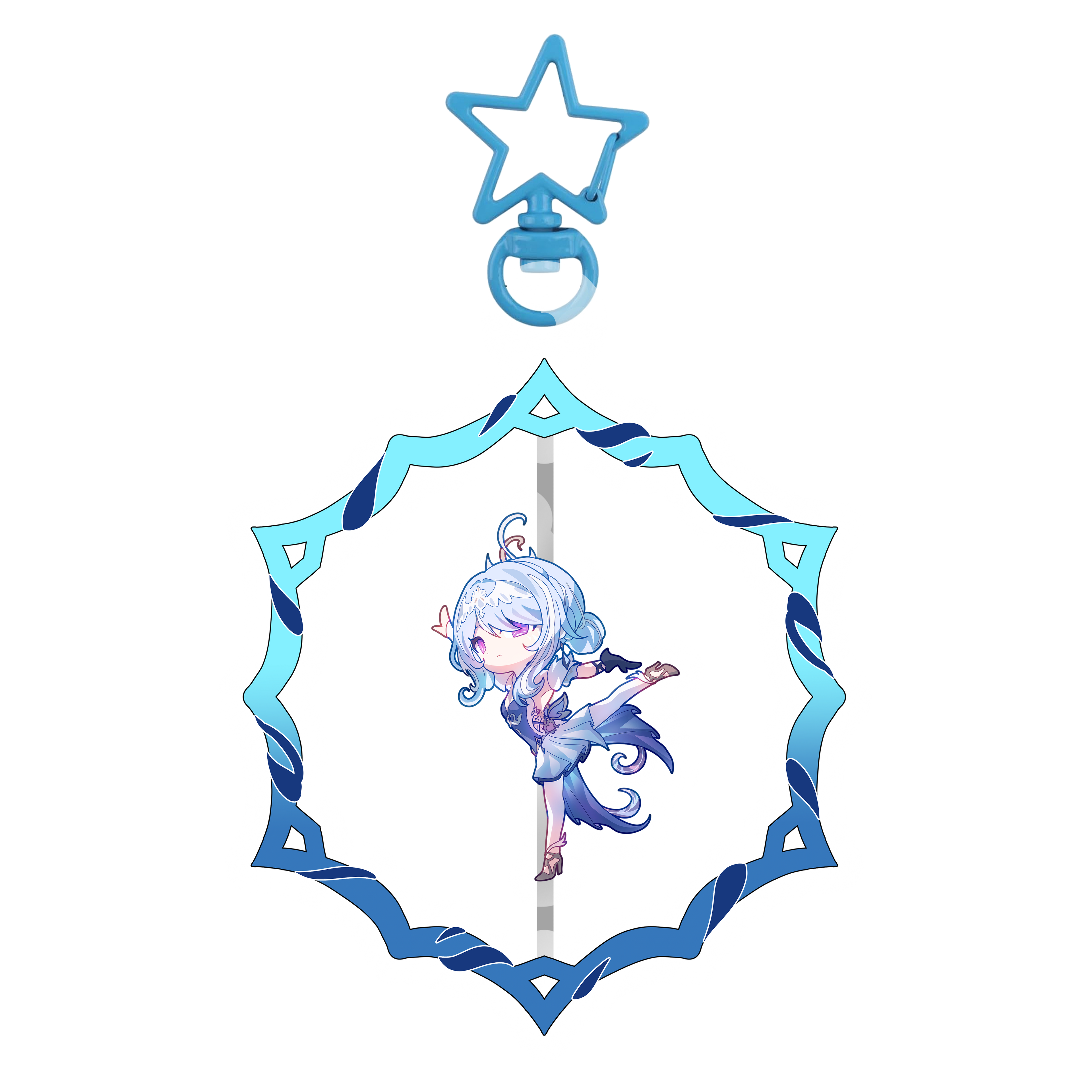 Genshin Impact Odette Rotating Keychain (Limited Time!)